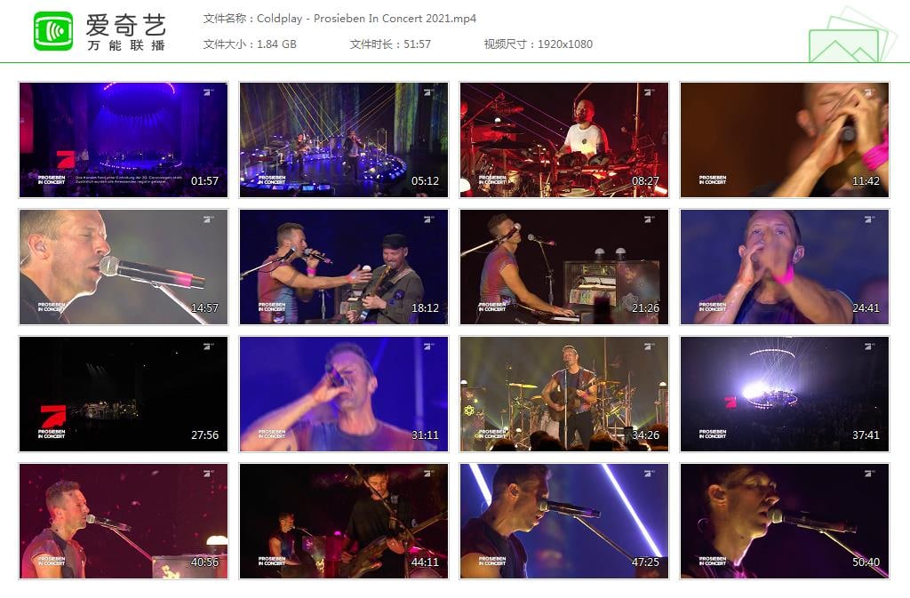 Coldplay - Prosieben In Concert 2021, 1.13 GB